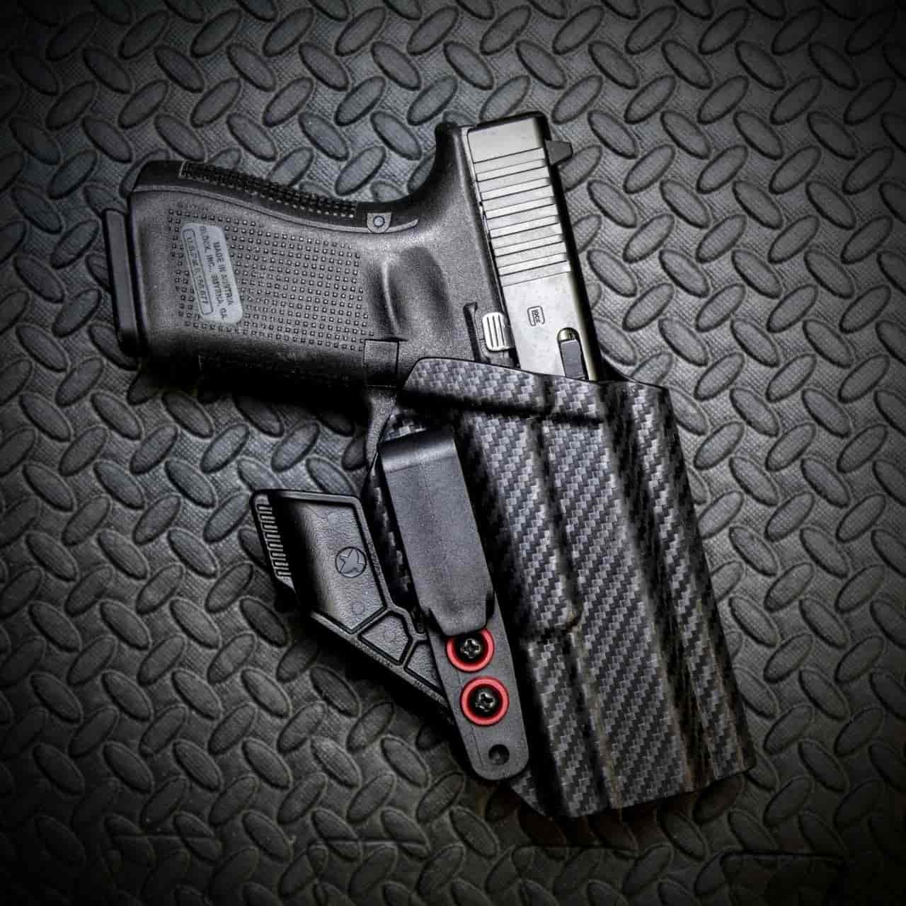 Glock 17/22/31 One Series "The Works" Kydex Holster Black Carbon Fiber (Pre-made) IWB, AIWB & OWB Kydex Holsters and Mag Pouches