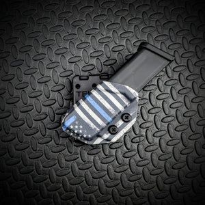 Competition Single Mag Pouch - Gen 2 for Glock 9MM and 40SW (Thin Blue Line - Teklok) Kydex Holsters and Mag Pouches