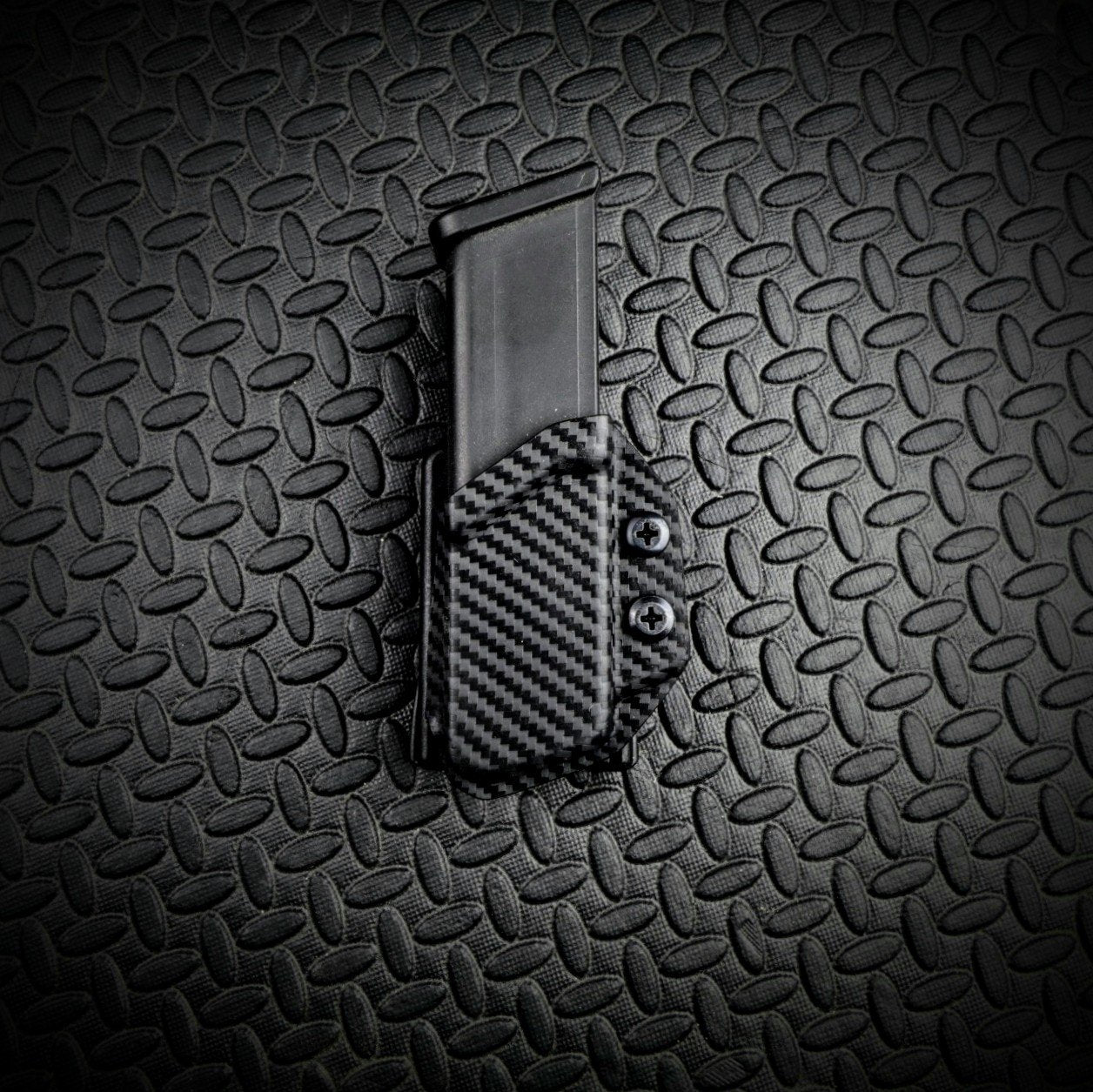 Competition Single Mag Pouch - Gen 2 for Glock 9MM and 40SW (Black Carbon Fiber - Teklok) Kydex Holsters and Mag Pouches
