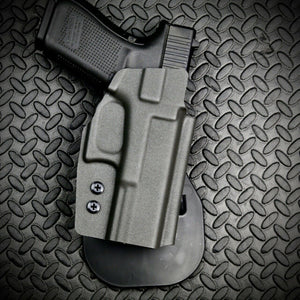 React RC-X Paddle Holster OWB - Fits Glock 19 - Dark Gray